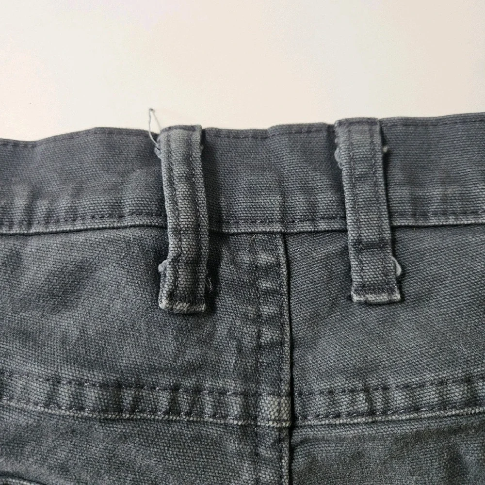 Genuine‎ Dickies Mens 38 Carpenter Shorts Faded Charcoal Stretch Canvas Flawed